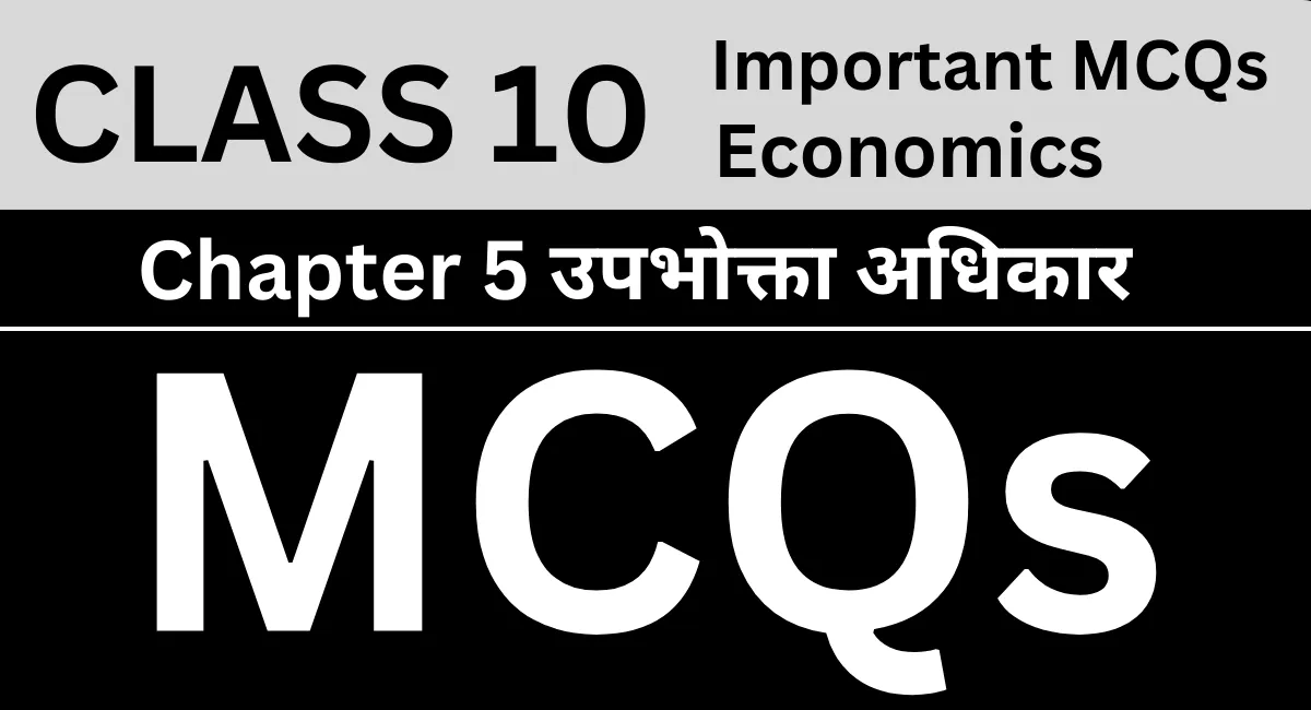 Important MCQs Class 10 Economics Chapter 5 In Hindi उपभोक्ता अधिकार